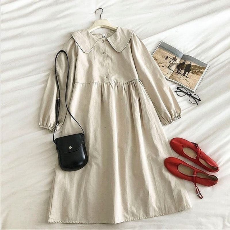 Tunik polos wanita kekinian-Rami Polos Katun-Atasan Wanita-Baju Muslim wanita