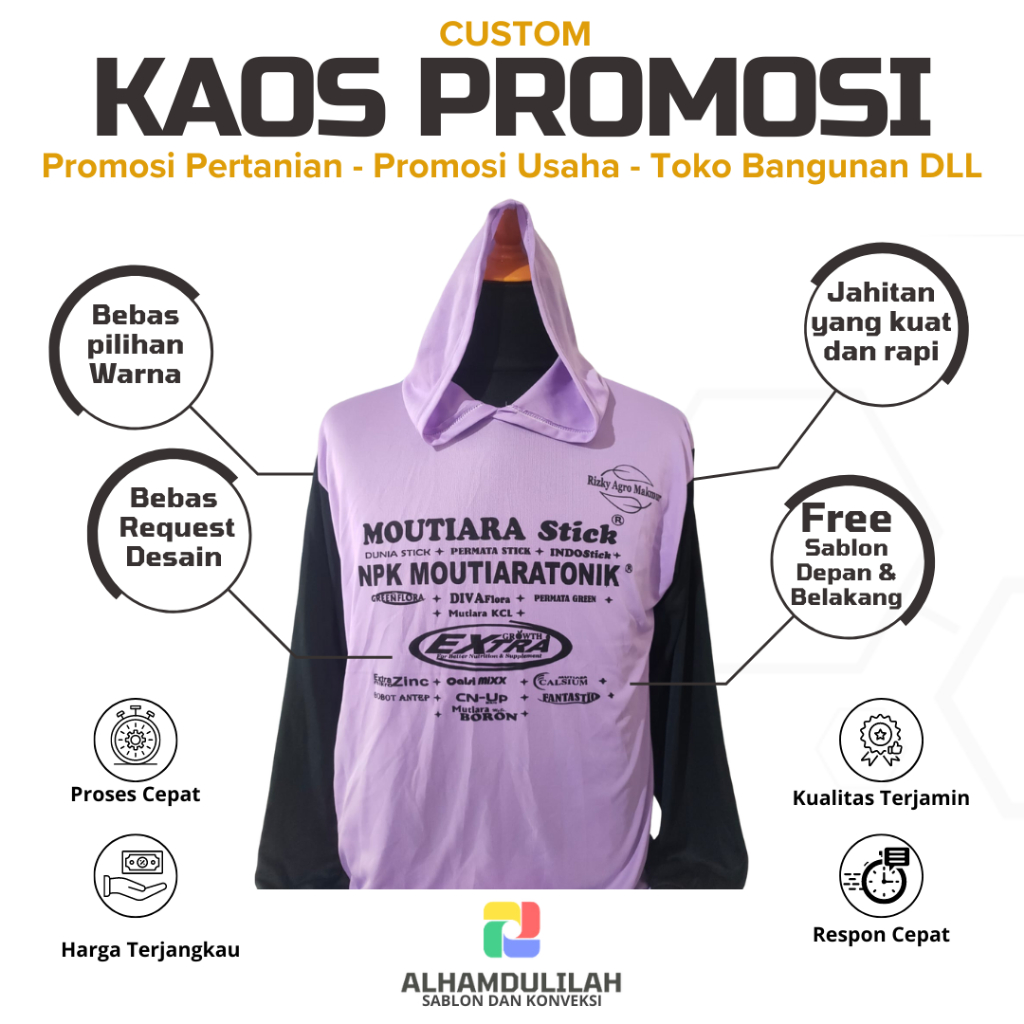 Kaos Promosi Sablon Promosi Kaos Pertanian Kaos Toko Bangunan Kaos Produk Kaos Proyek KAOS CUSTOM