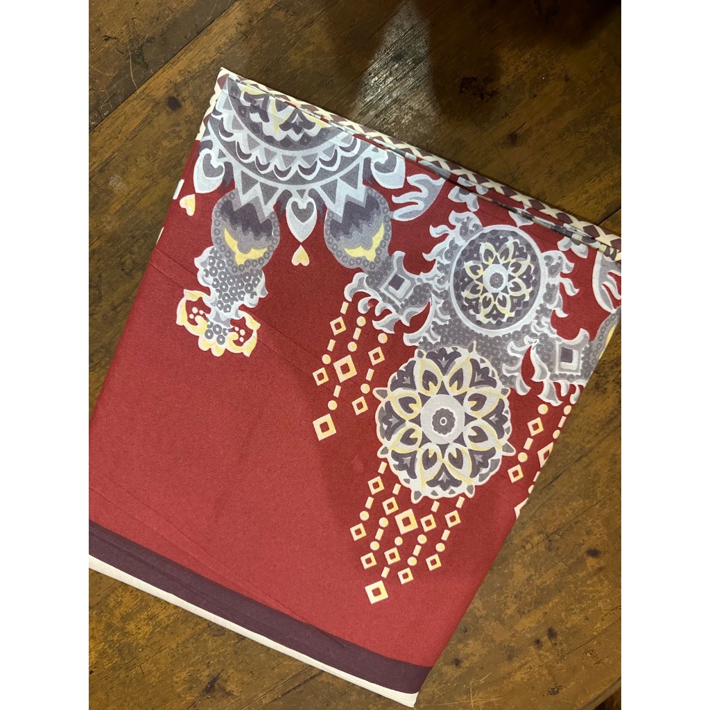 seprai geulis motif batik garis coklat