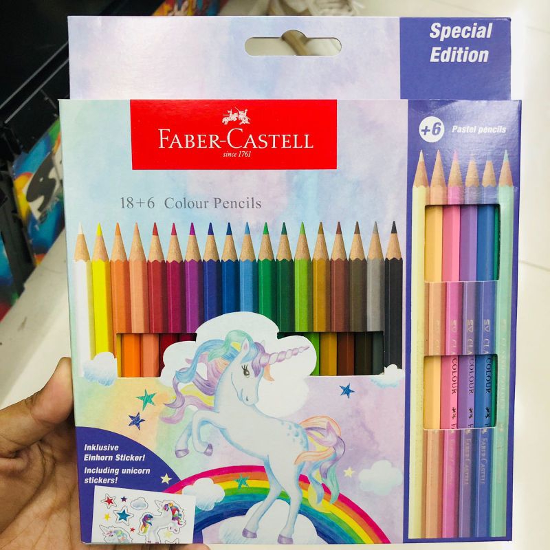 

Pensil Warna Faber Castel 18+6 (24) Warna Spesial Edition Dino 115126 / Unicorn 115128