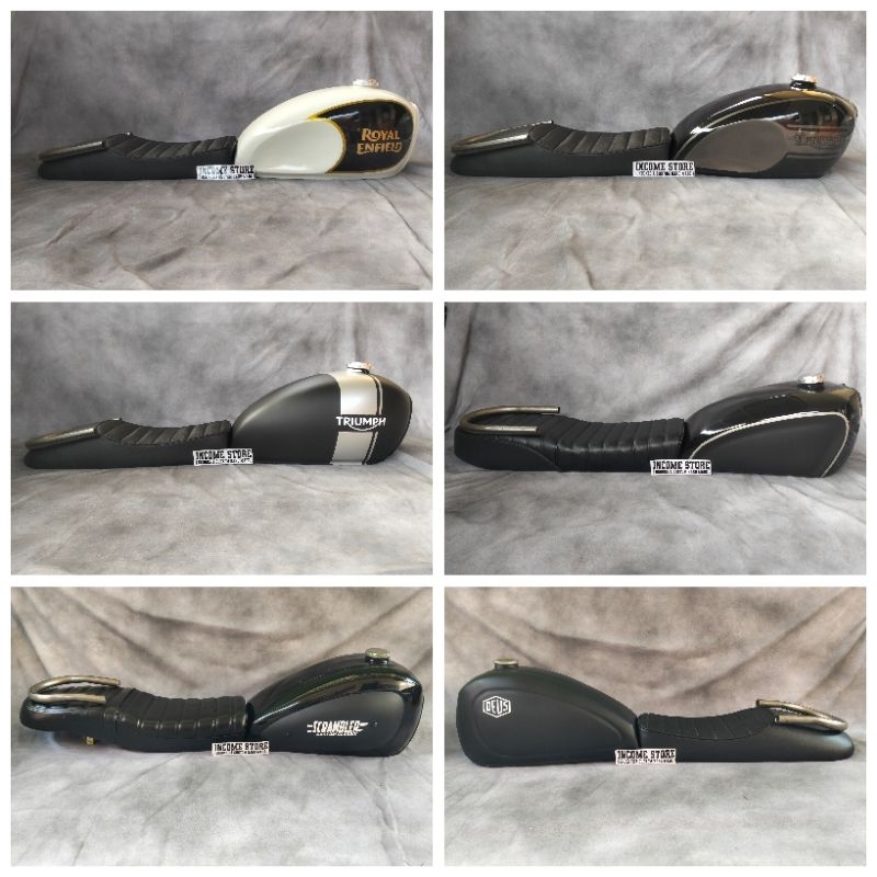 Paket Jok Japstyle motor custom dan tangki motor custom japstyle bratcafe Scrambler bober caferacer 