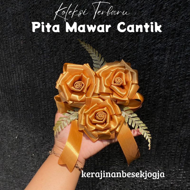 

PITA BUNGA MAWAR CANTIK SIAP TEMPEL / pita kado pita hantaran pita jumbo pita makanan pita satin murah pita satin jogja