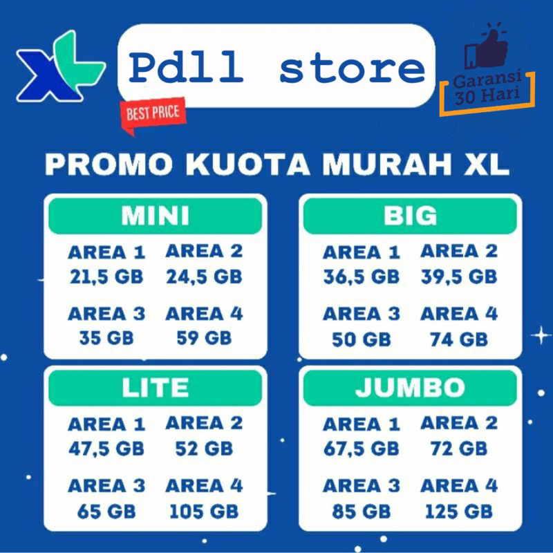 Termurah Paket Data Kuota Xl Axis Akrab BerGaransi 1 Bulan
