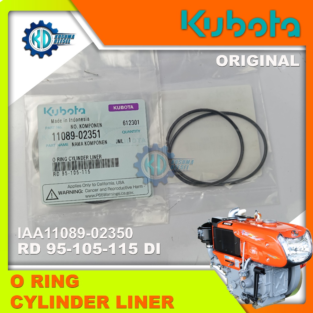 O RING, CYLINDER LINER RD 95-105-115 DI - KARET BORING - BURING - BURENG - DIESEL KUBOTA - SPAREPART