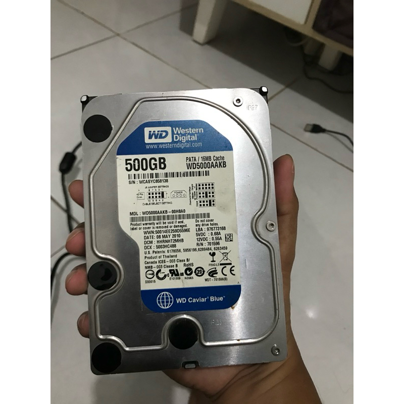 Hard Disk IDE / ATA / PATA WD BLUE 500gb HardDisk Hardisk Langka 100%