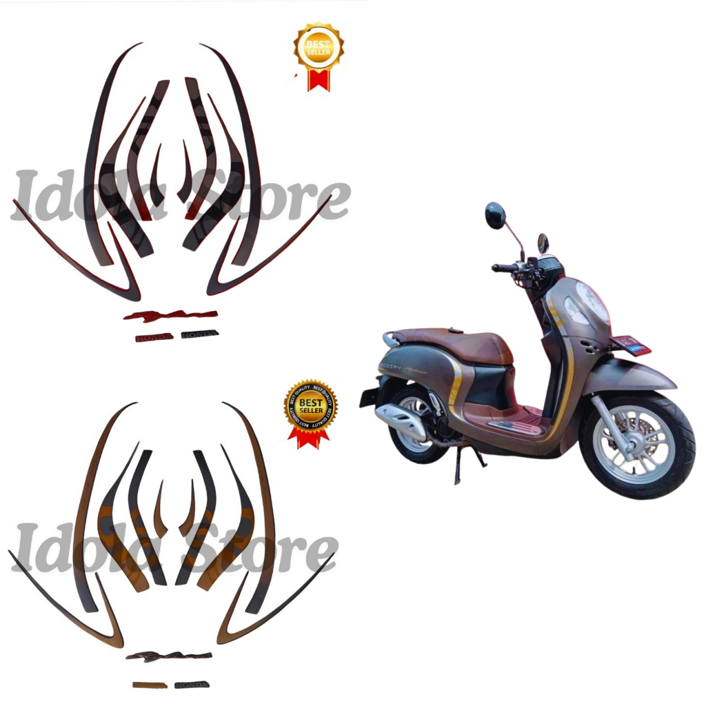 Stiker Striping Standart Honda Scoopy Staylish 2021 List Body Motor Honda Scoopy Stylish 2021