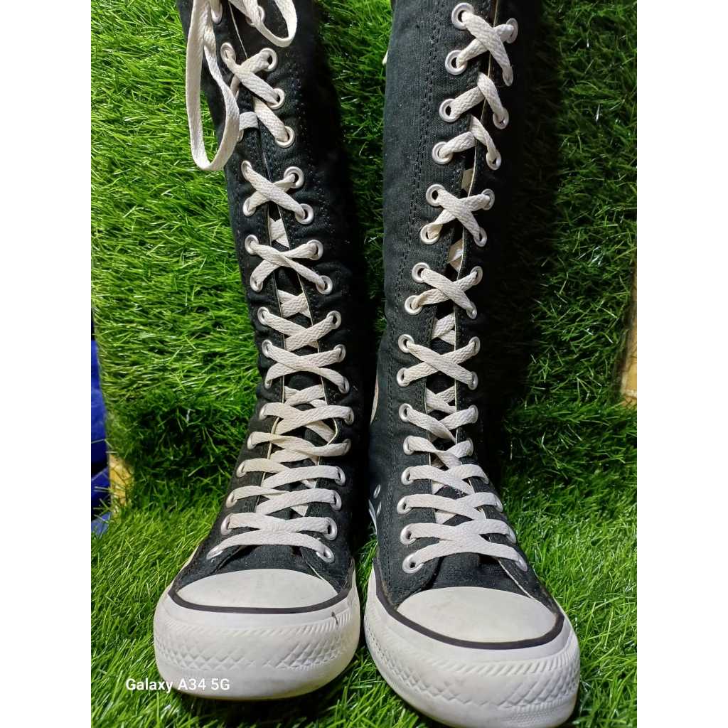 Sepatu Converse Knee High Lace Up Sneakers 37 Preloved