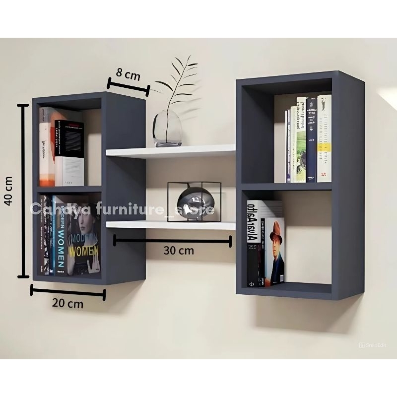 Rak dinding Kotak buku / Rak dinding serbaguna minimalis