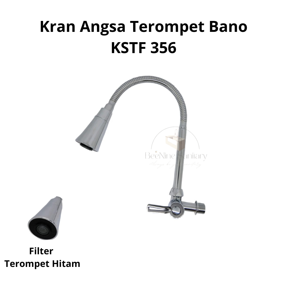 Kran Angsa Fleksibel Kepala Terompet BANO / Kran Angsa Fleksibel Filter Besar / Kran Angsa Cuci Piri