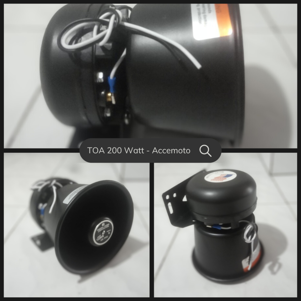 Toa 200watt Corong Bulat untuk Modul Sirine Patwal power tinggi Motor dan Mobil