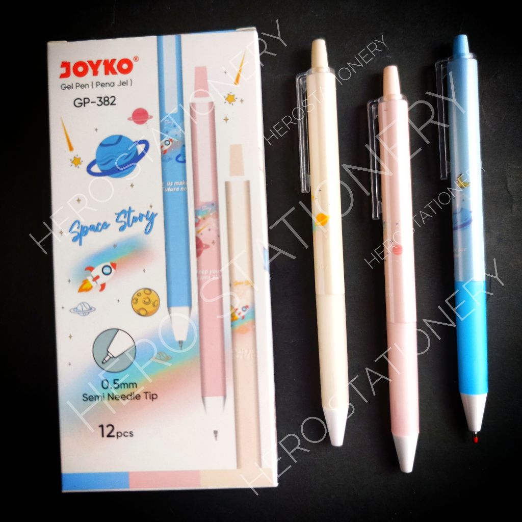 

Joyko pen pulpen gel space story semi needle tip 0.5 mm GP-382 . 12 unit