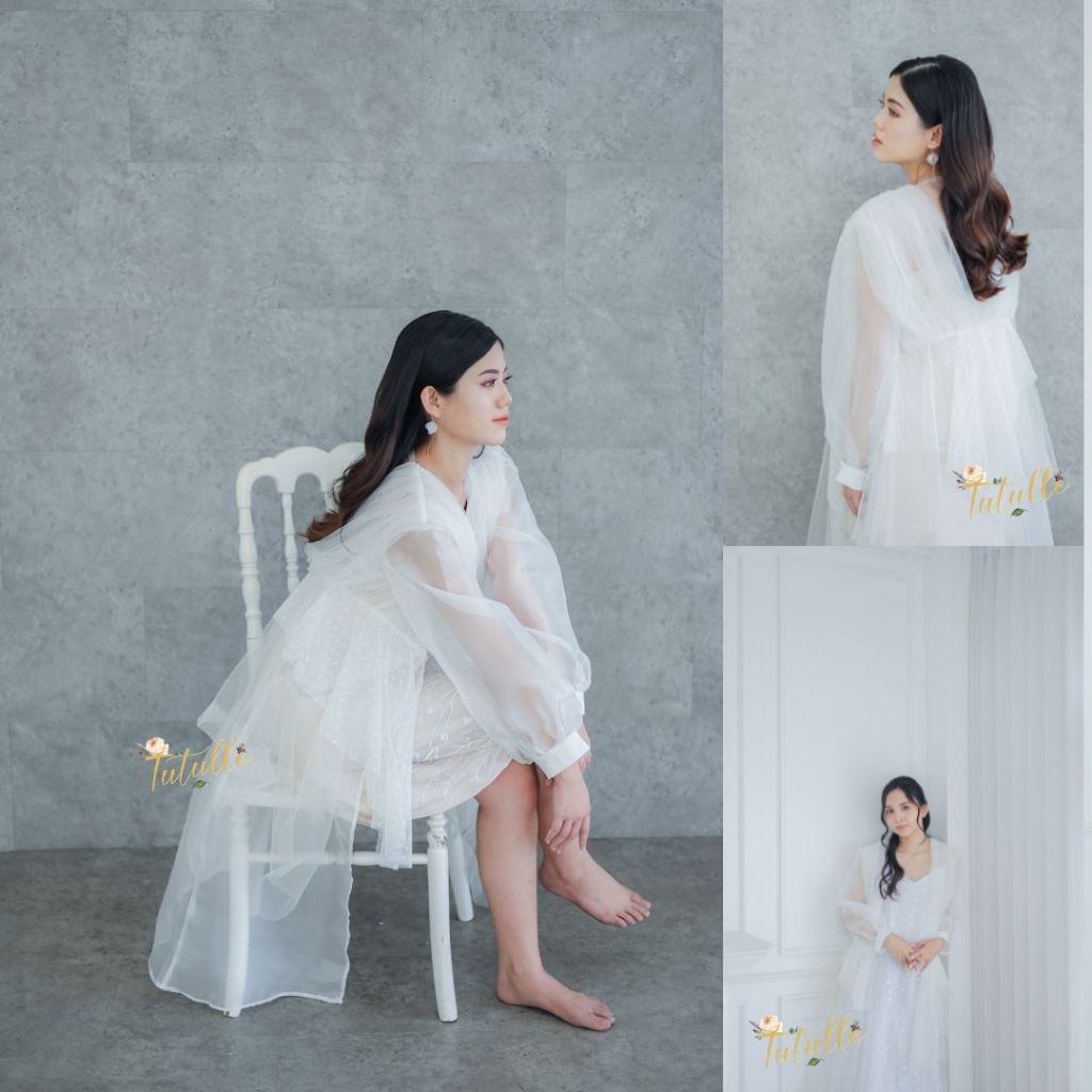 Lily Robe Wedding Robe Pengantin Robe Bridal Kimono Robe