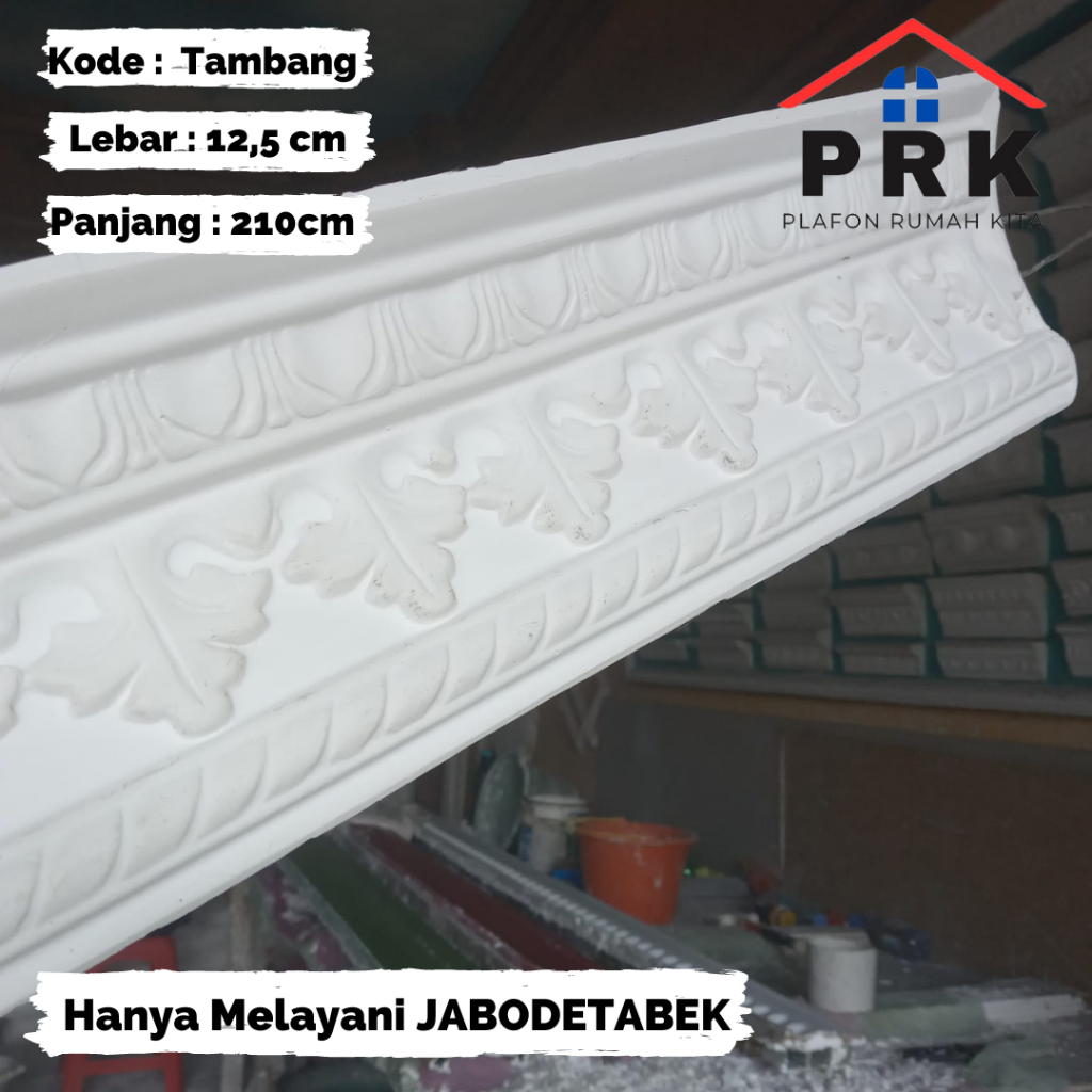 Lis List Gypsum Gipsum motif cemara lebar 12,5 cm Plafon ornament dekoratif untuk Interior Plafond h