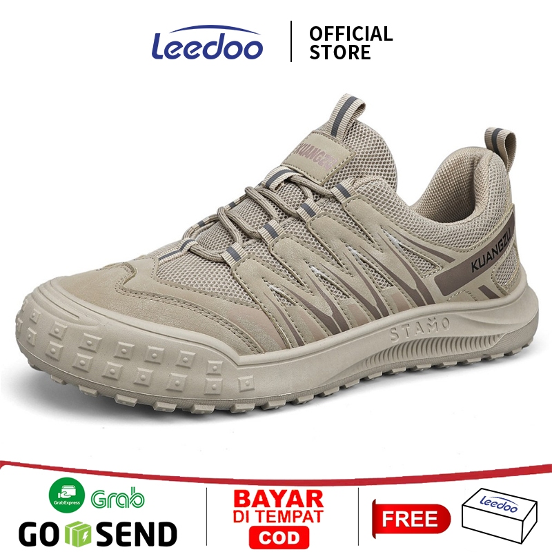 Leedoo Sepatu Olahraga Casual Sepatu Mendaki Anti Slip Sepatu Hiking Pria Snekaers Outdoor MH213