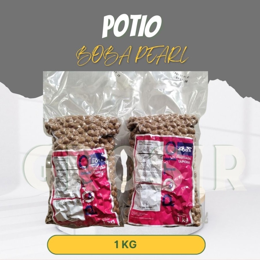 

Topping BOBA / Tapioca BOBA PEARL POTIO Kualitas Premium 1 Kg / Halal