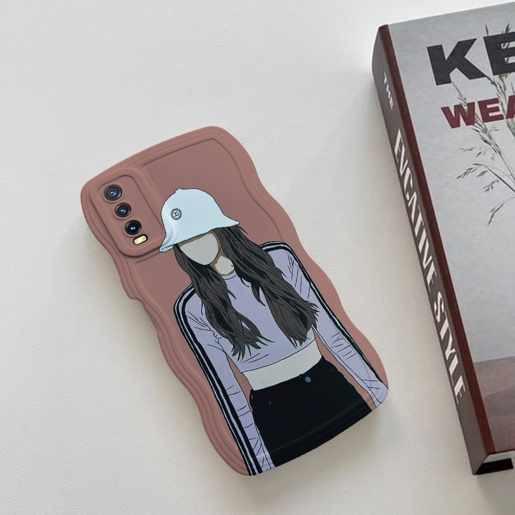 Case Gelombang VIVO Y20 / Y12S  Motif Aesthetic Bahan Softcase silicon Lentur - Skin / Casing Handpo