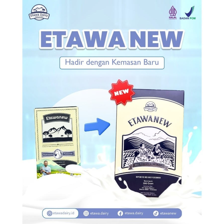 

ETAWANEW PLATINUM Susu Kambing Etawa Bubuk Murni Rendah Gula Original