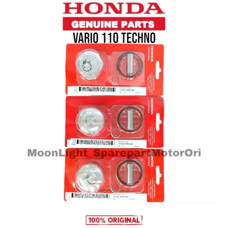 PISTON RING SEHER KIT KVB VARIO 110 TECHNO CW KARBU OS SIZE STANDAR STD 50 100 ORIGINAL ORI ASLI