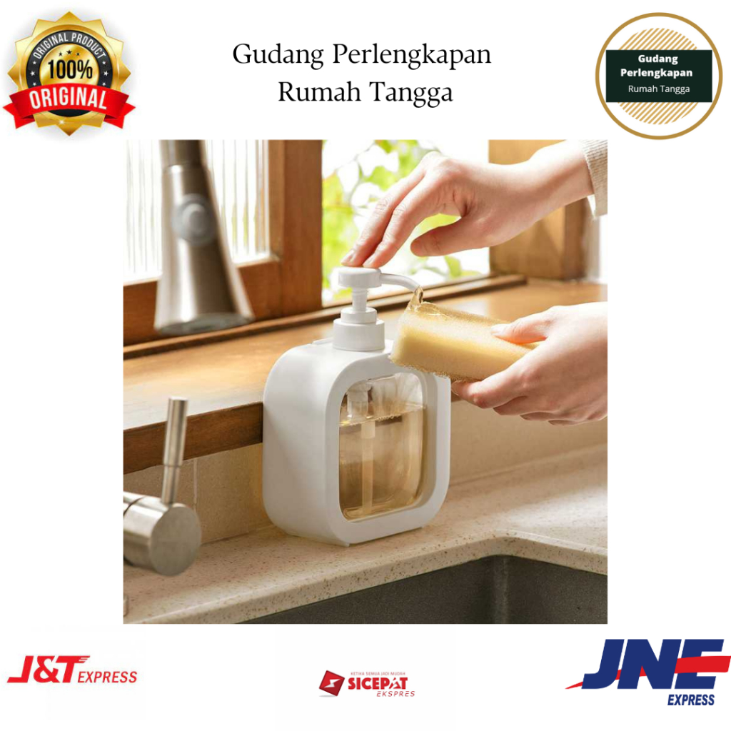 Dispenser Tempat Sabun Cair 300 ml Botol Sabun Cair Lotion Pump Pencet Aesthetic Wadah Sabun Cair Lu