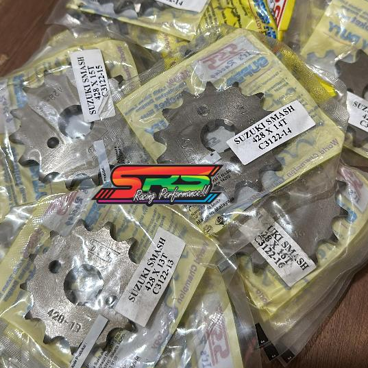GEAR DEPAN TEBAL 428 SSS 13 14 15 SUZUKI SMASH, SMASH NEW, SHOGUN 125, SHOGUN 125 SP, SHOGUN RR sss