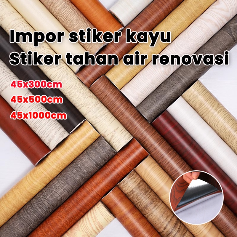 【grandmaster】stiker pvc motif kayu stiker dinding kayu wallpaper wallpaper motif kayu panel stiker m