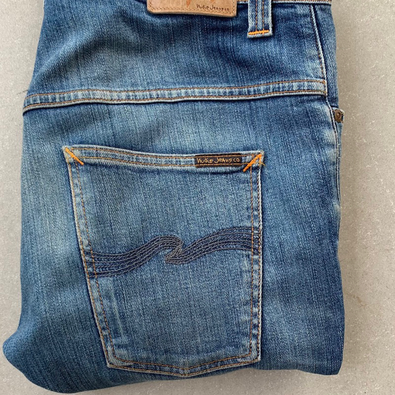 Nudie Jeans Tape Ted Grey Worn