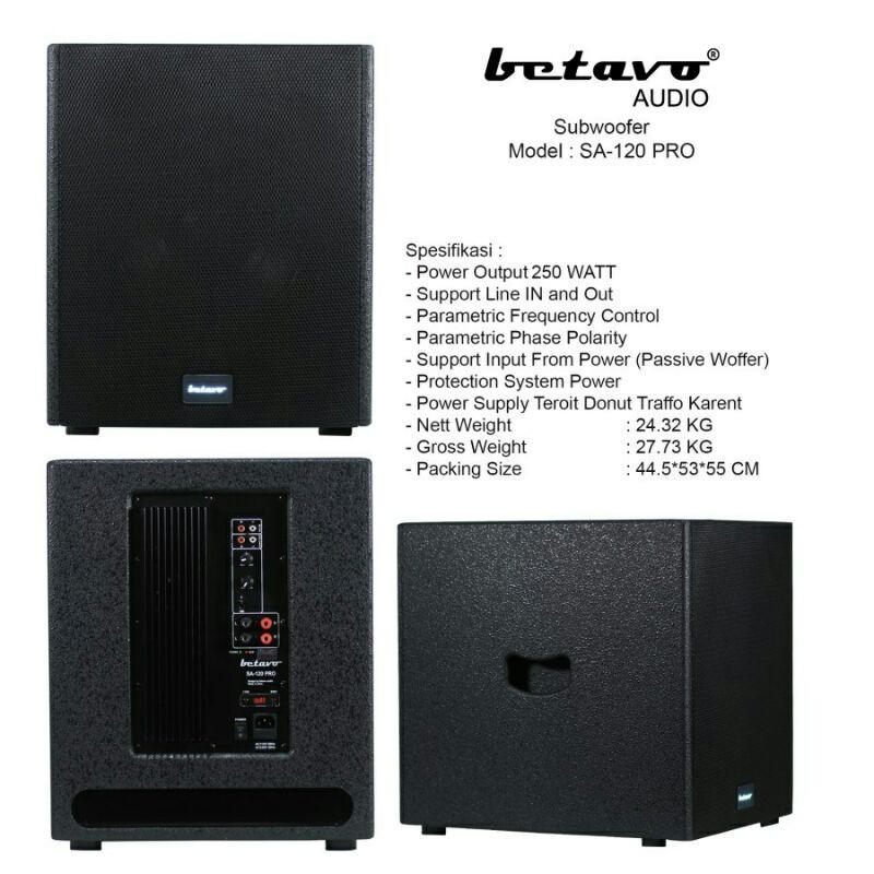 Subwoofer Aktif 12 Inch BETAVO SA 120 PRO Original
