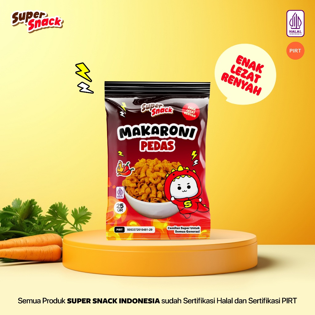 

SUPER SNACK Makaroni Rasa Pedas 25gr Cemilan