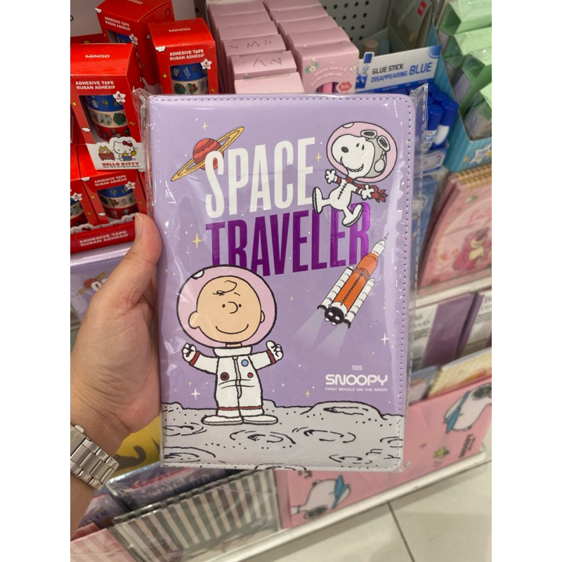 

Miniso x Peanuts Snoopy the Little Space Explorer Collection A5 Leather Cover Book 80 Sheets
