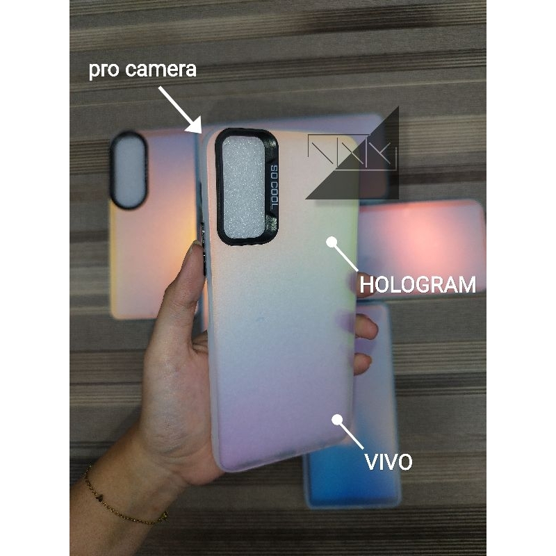VN1085 CASE SILIKON HARD HYBRID HOLOGRAM POLOS VIVO Y15 Y15I Y17 Y17S  Y20 Y20S