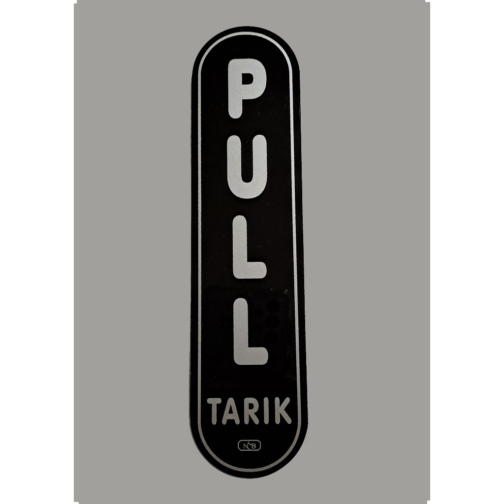 

Sign Label Acrylic/Label Akrilik Kecil - Pull_Tarik (Silver) 5x20cm