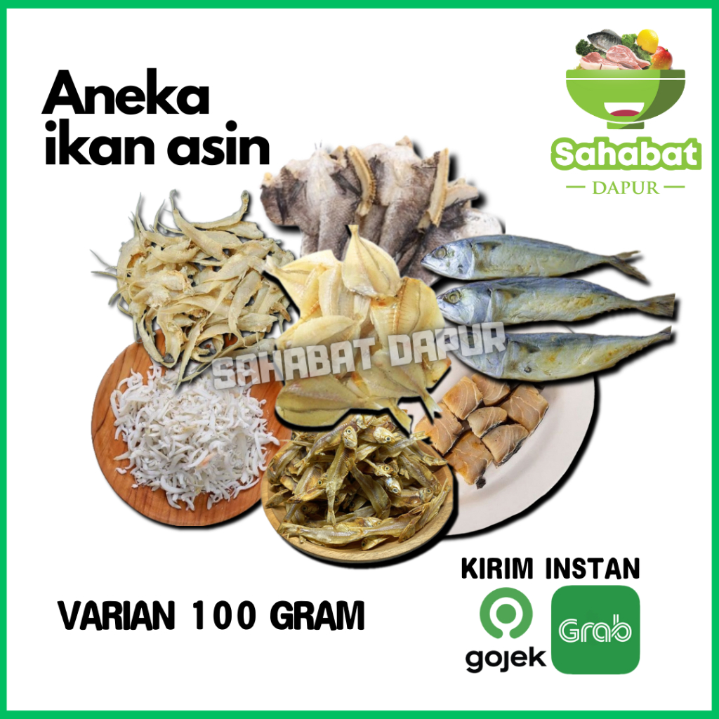 

Aneka Ikan Asin [ Teri Medan, Pakang, Cumi Asin, Jambal Roti, Jengki Belah ] 100gr - Sahabatdapur