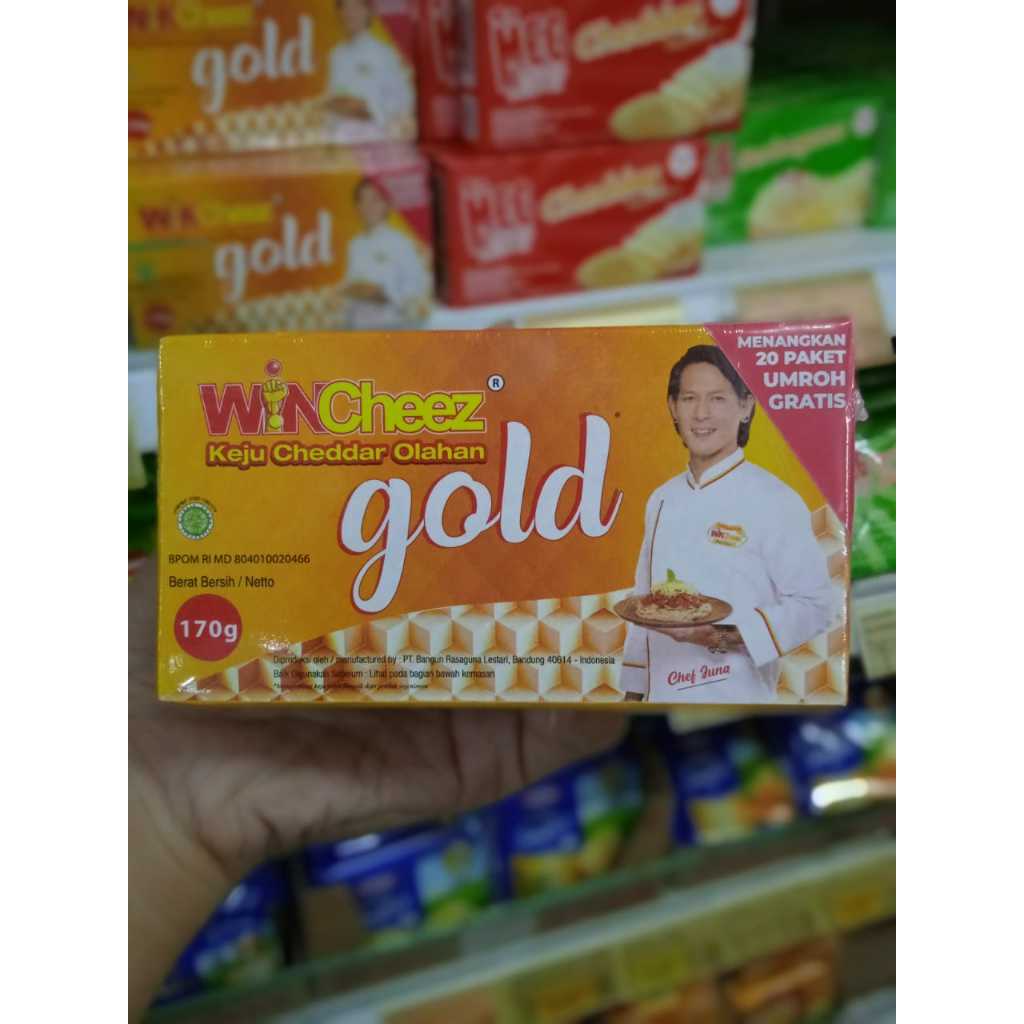 

Keju Cheedar Win Cheez Gold 170gram