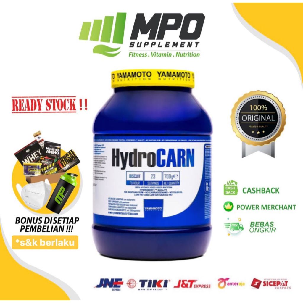 Yamamoto Hydrocarn Yamamoto Hydro Carn Hydrolyzed Beef Protein Whey Protein Shake Susu Cutting