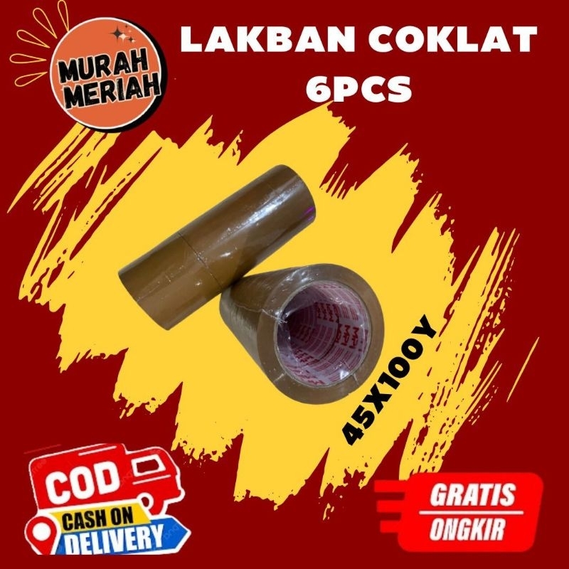

LAKBAN COKLAT 100 YARD FULL 6PCS