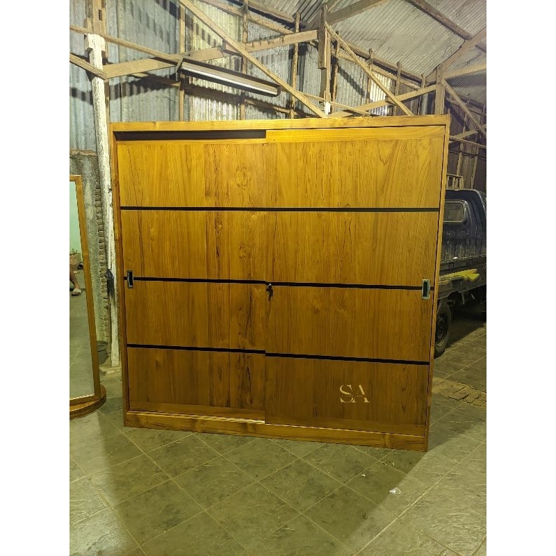 lemari pakaian kayu jati lemari pakaian kayu jati minimalis