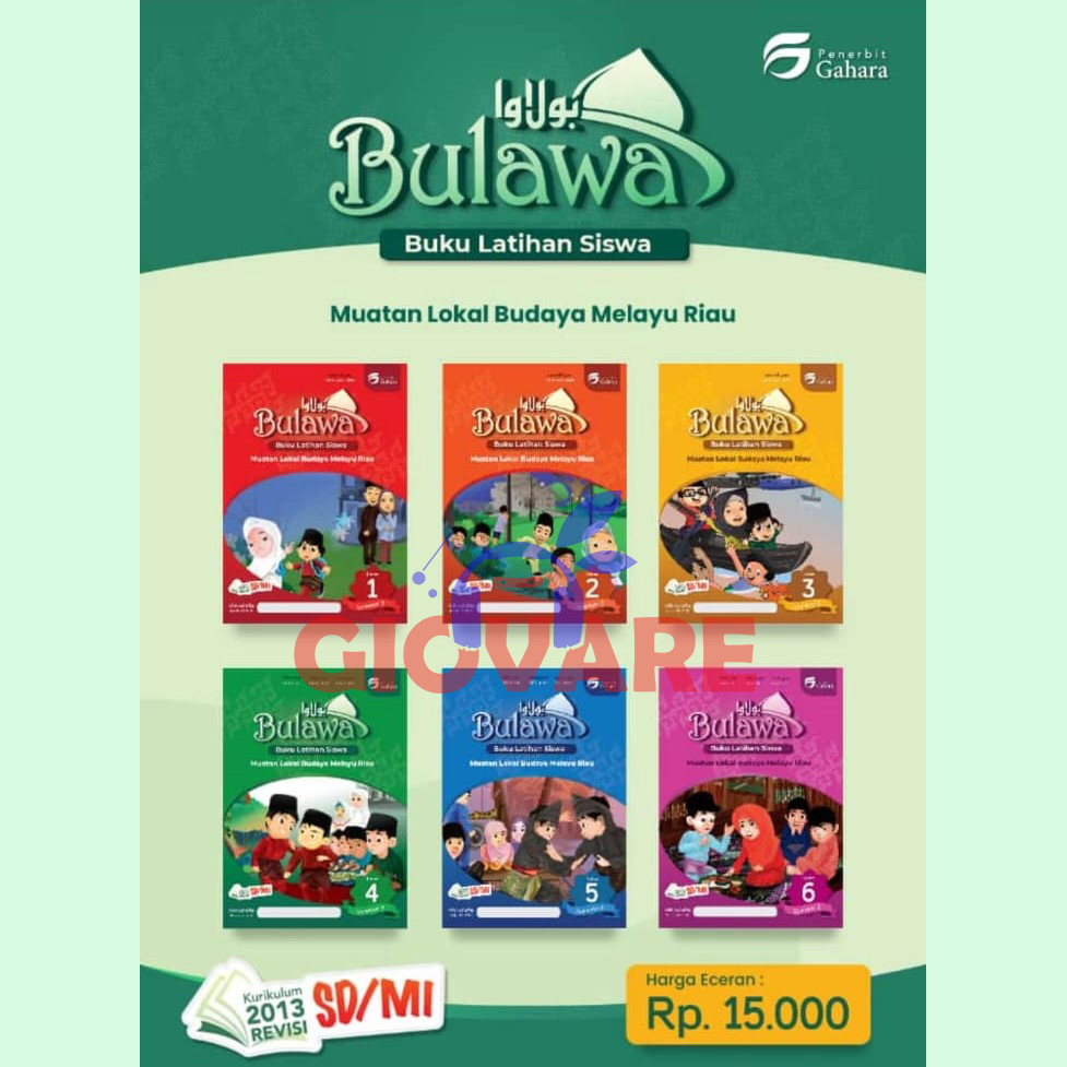 BUKU LKS BMR KELAS 1 2 3 4 5 6 BULAWA GAHARA | LKS BUDAYA MELAYU RIAU BULAWA SD