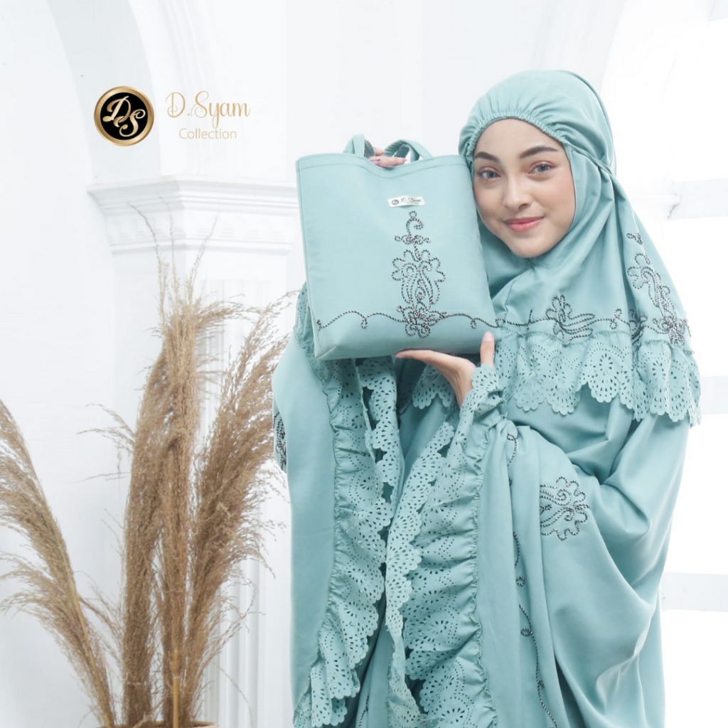 Mukena Dewasa Lebaran 2026 Rukuh Rayon Perempuan Mini Pouch Santri Rukoh Cewek Remaja Sajadah Mukeno