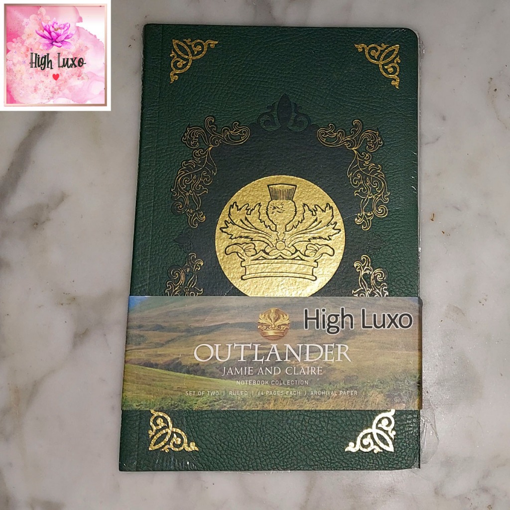 

Buku Notebook Outlander Jamie and Claire Set Of Two Ruled 2 X 64 Pages Each Archival Paper NOTE Book SCOTLAND HISTORY SKOTLANDIA SEJARAH NOTES IMPOR IMPORT ORIGINAL AUTHENTIC DIARY DIARI CATATAN COOL KEREN CUTE English LUXURY LUX LUXURIOUS MEWAH Science