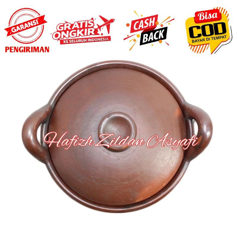 WAJAN SET | WAJAN TANAH LIAT D 20 CM | WAJAN SERABI TANAH LIAT