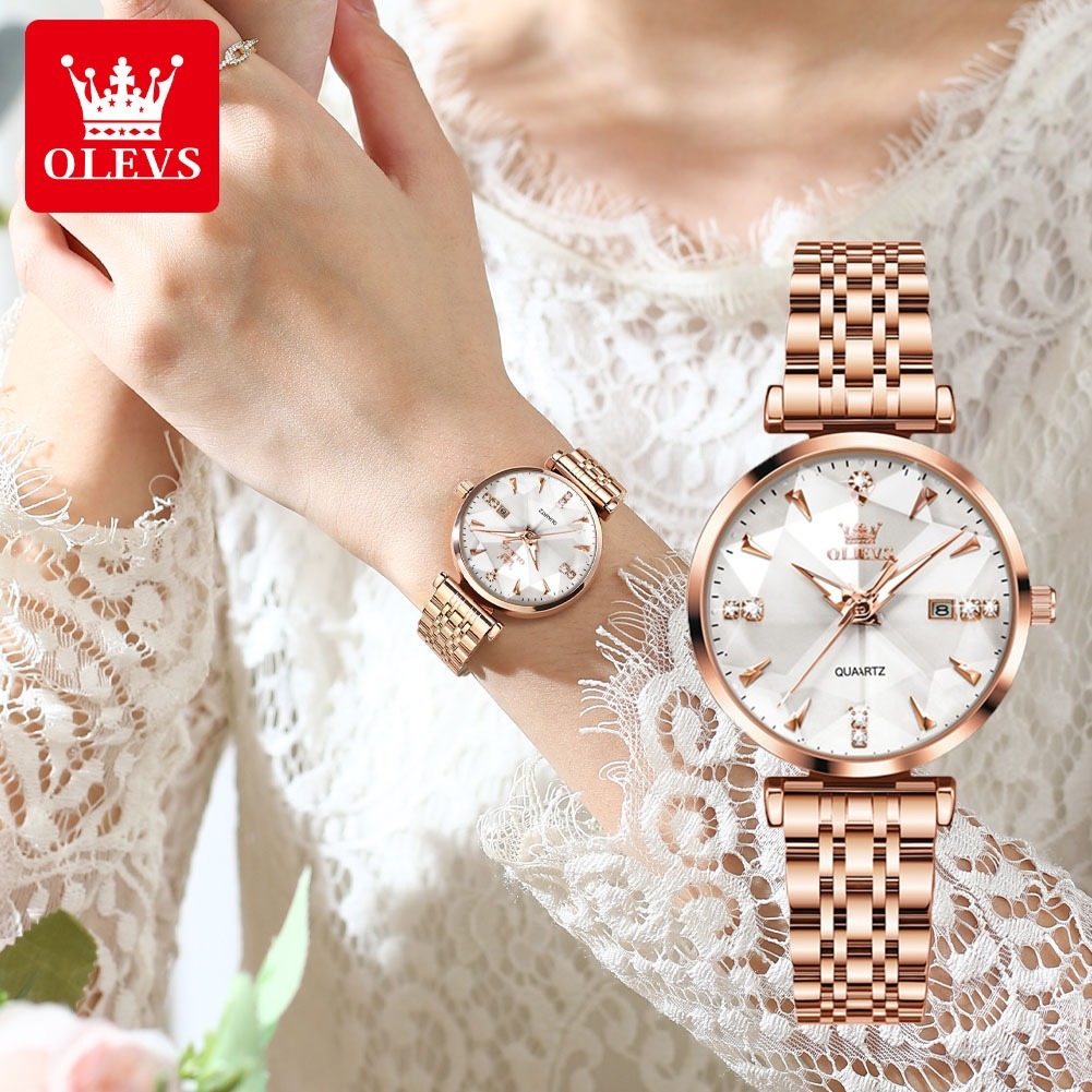 OLEVS Jam Tangan Wanita Original Elegan Anti Air Women Watch