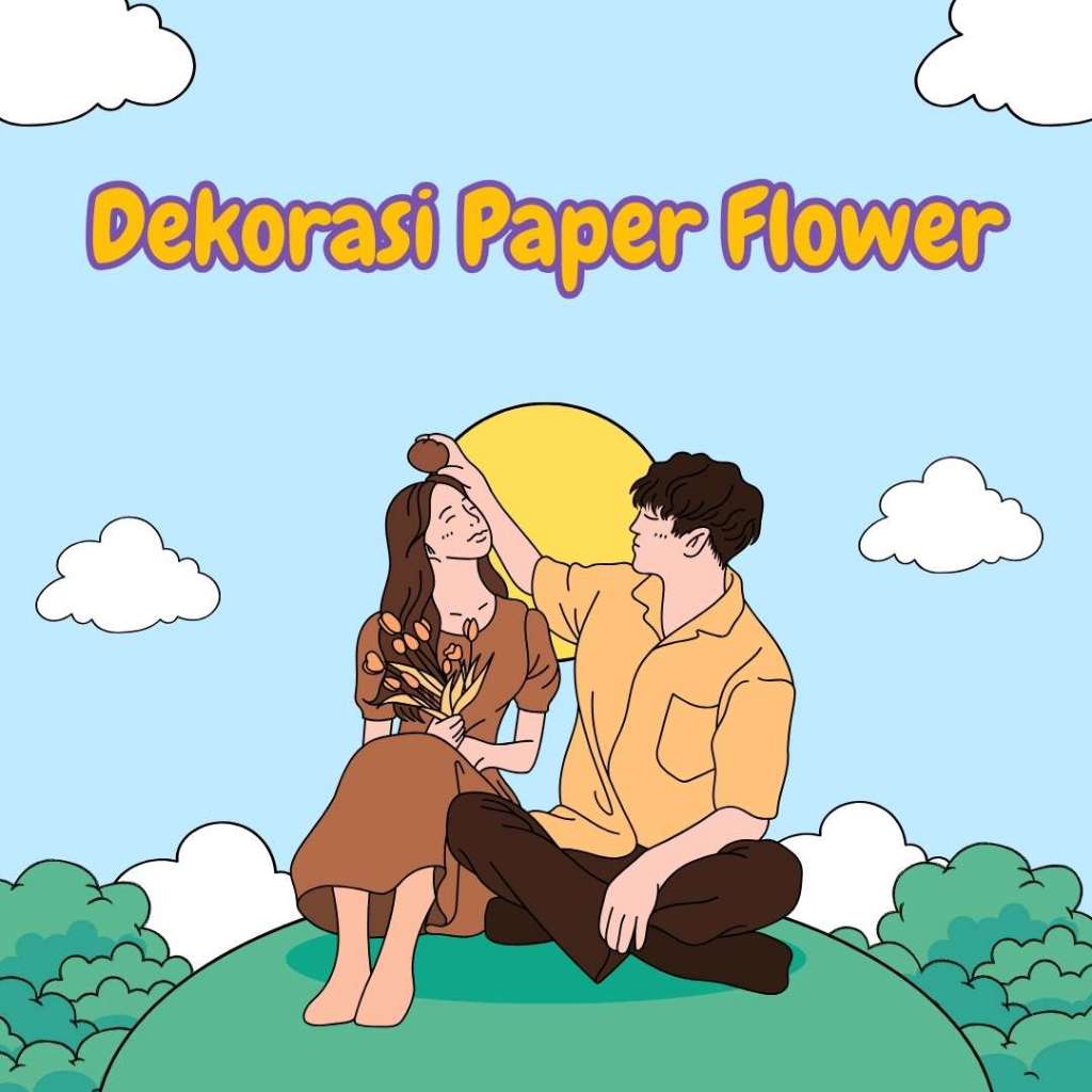 Paper flower murah cantik dekorasi / well decor / hiasan dinding / hiasan tasyakuran khitanan sangji