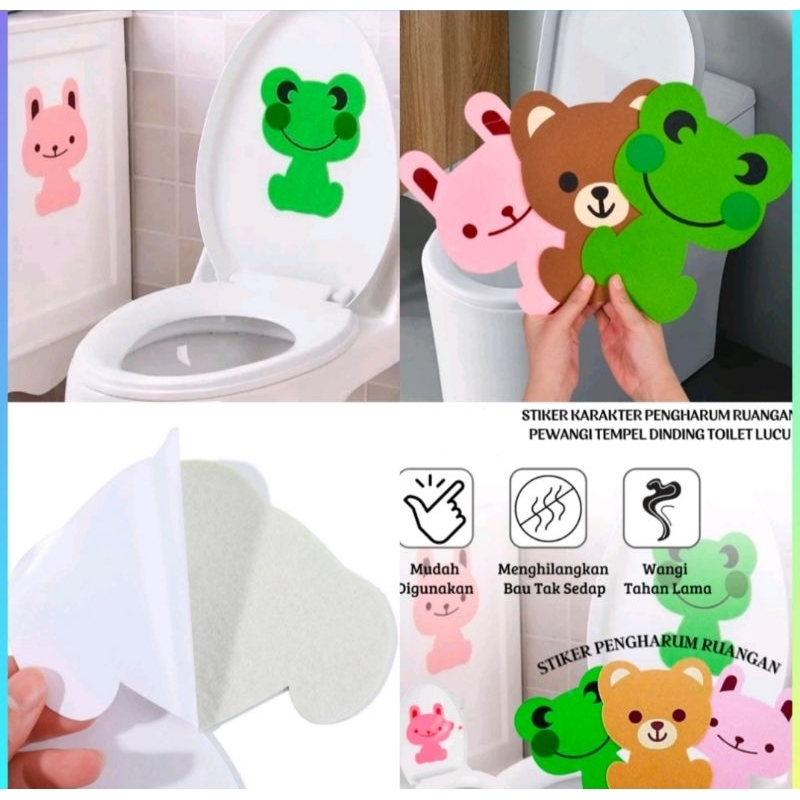 

stiker parfum pewangi toilet kamar mandi WC / pengharum ruangan tempel karakter