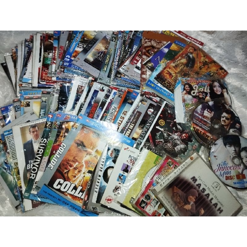kaset DVD film action/kartun/musik borong preloved/bekas