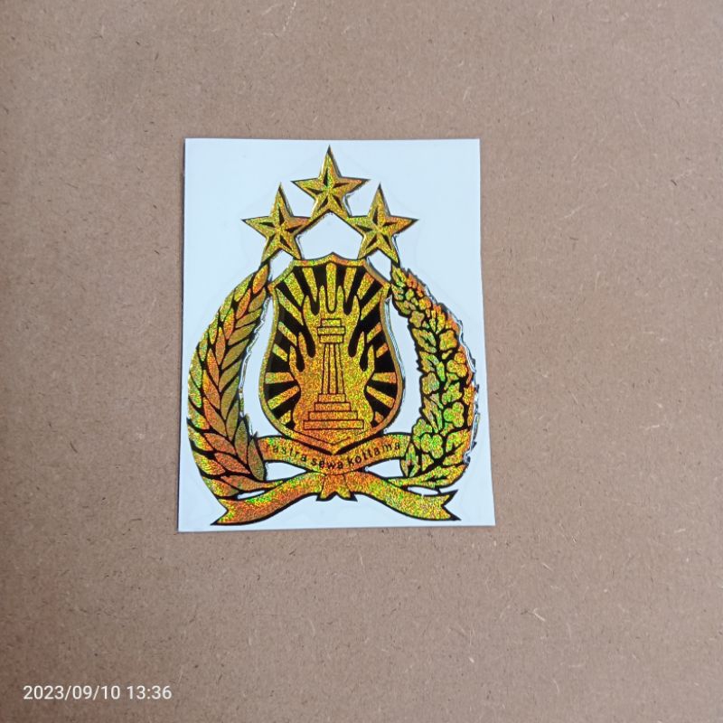 

stiker logo tribata polisi timbul