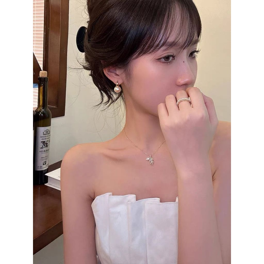 nting Mutiara Besar Retro Korea anting titanium/ANTING HOOP RINGS PEARL KOREA STEEL model korea Anti