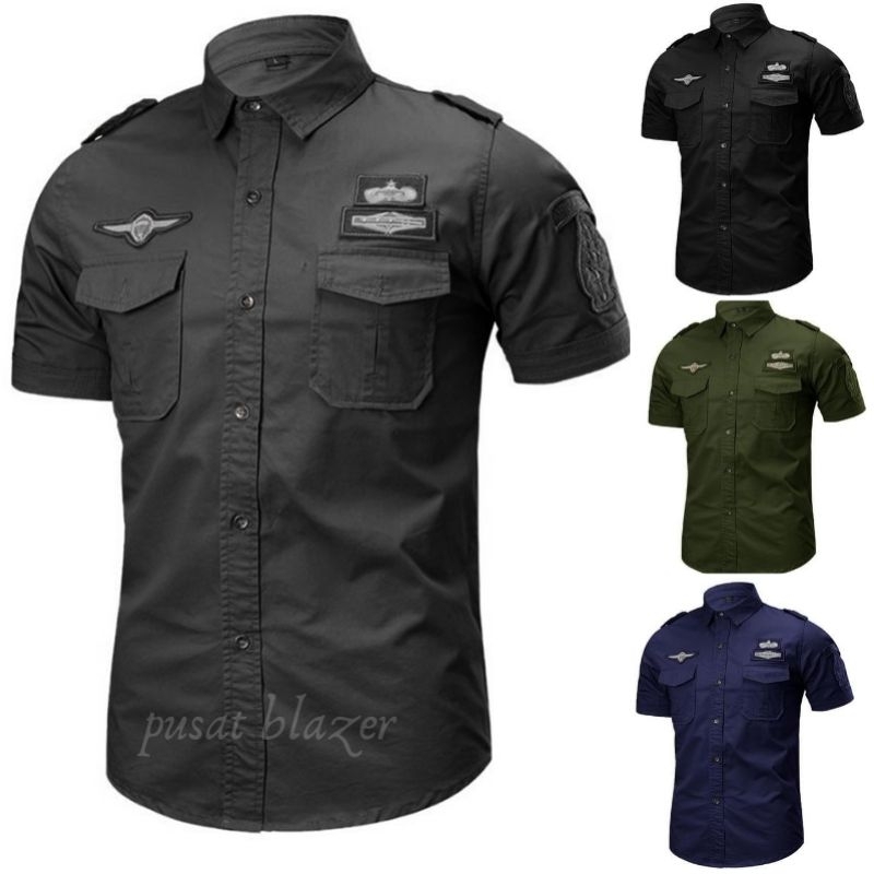 KEMEJA TACTICAL PRIA TERBARU/KEMEJA PDH LENGAN PENDEK/KEMEJA PRIA TERBAIK/KEMEJA PRIA PREMIUM