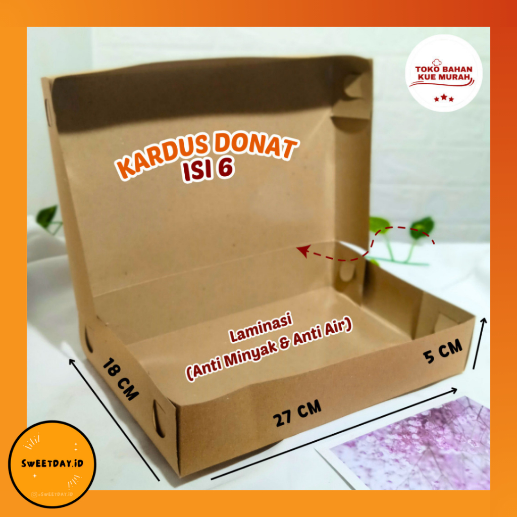 

DUS DONAT ISI 6 PCS 27 X 18 X 5 CM | tokobahankuemurah