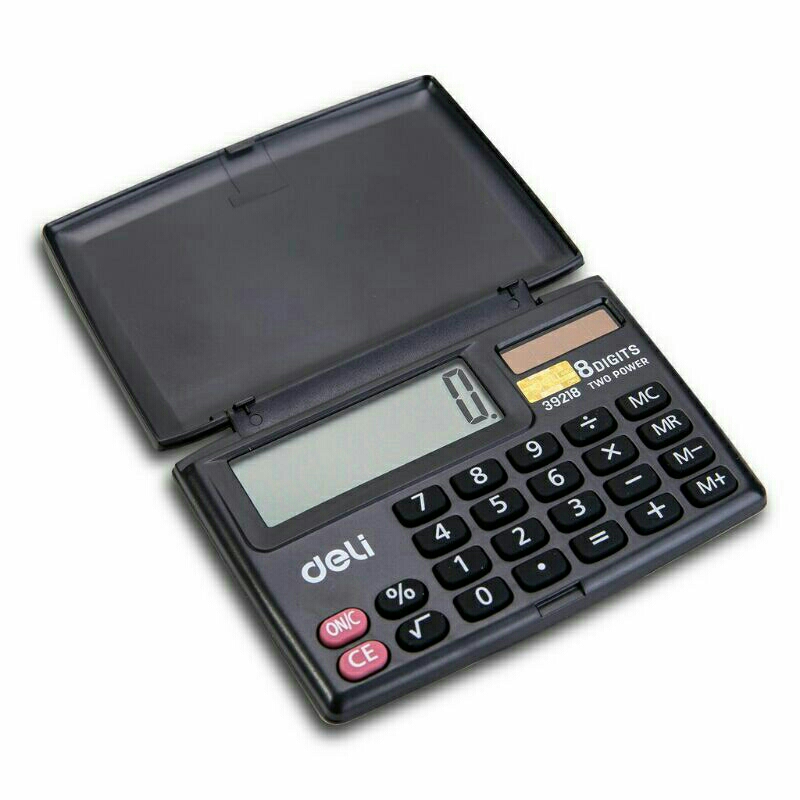 

Deli Kalkulator Pocket 8 digit dengan Cover layar LCD berkualitas E39218