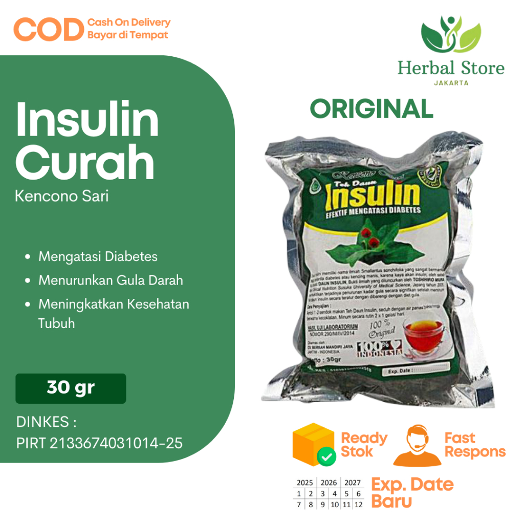 Teh Insulin / Teh Daun Insulin / Teh Insulin Kering / Teh Daun Insulin Kering / Teh Diabet Daun Insu